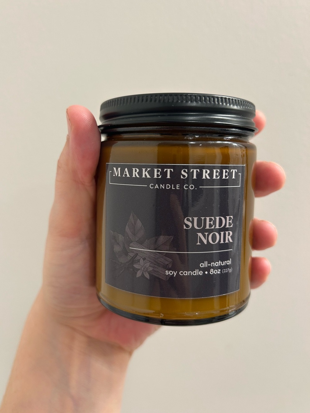 Market Street Candle Co. 8oz Soy Candle - Suede Noir
